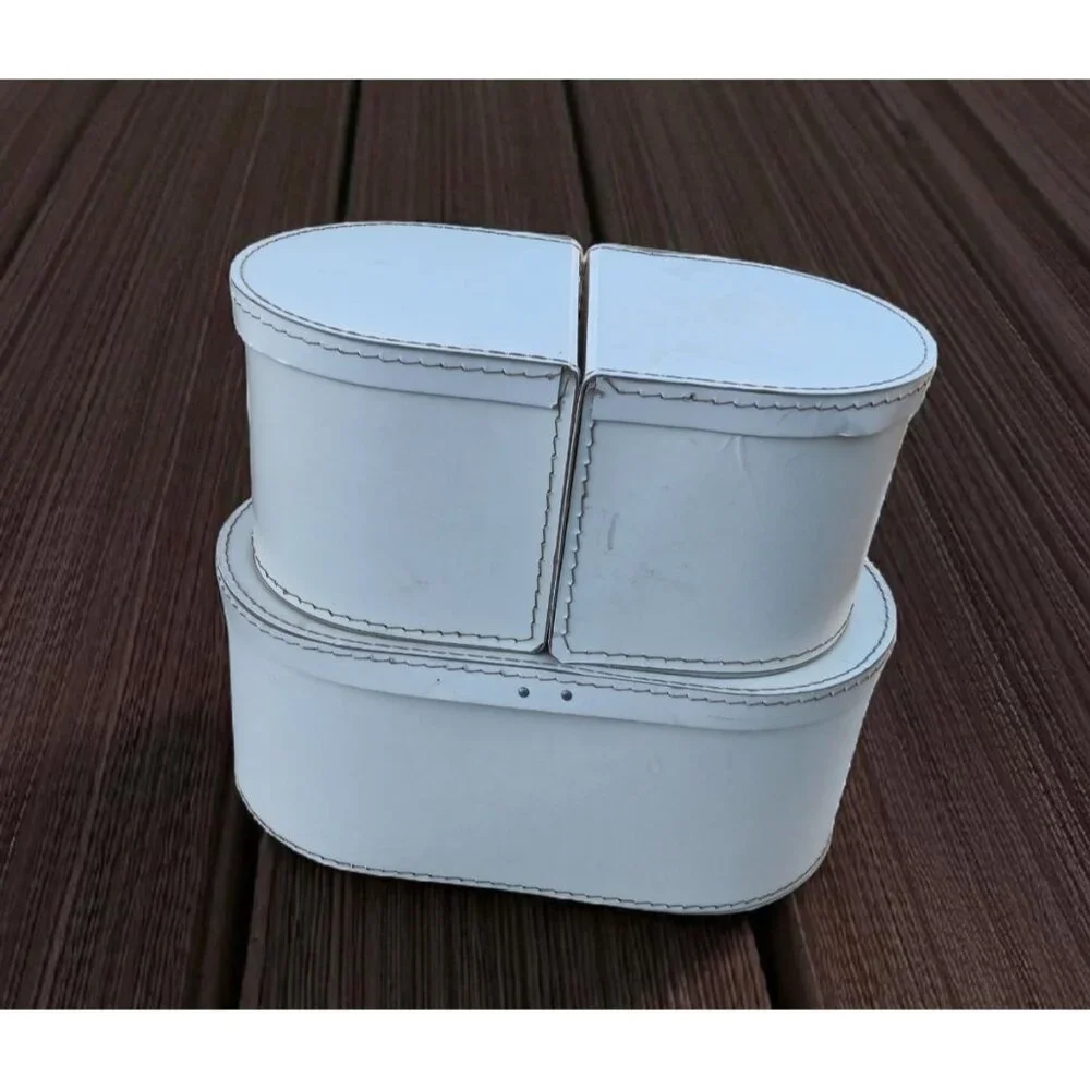 Vintage Ikea Mid Century 3 pc Hat and Accessories Stackable Closet Boxes